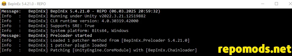 BepInEx REPO console